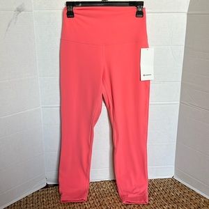 Lululemon Align HR Pant 25” NWT Raspberry Cream Coral Pink Size 8